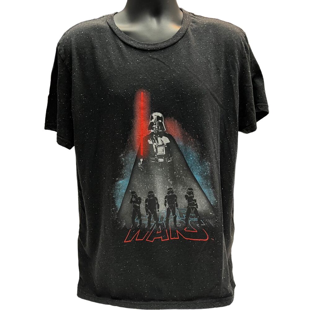 Star Wars Darth Vader & Stormtroopers T-Shirt - Men’s‎ 2X Black Speckled Tee